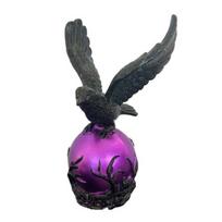 Yousheng Gothic LED Table Lamp Raven's Moonlight/Pterosaur Desk Lamp Mysterious Crow/Dinosaur on Glowing Orb Sculpture for Halloween Fantasy Indoor A