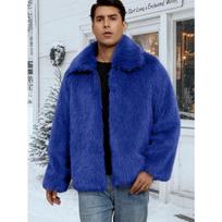 New winter men's lapel fur integrated jacket eco-friendly fur jacket S
