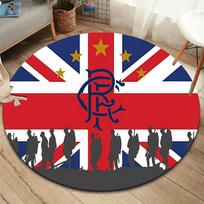 Rangers Badge Round Area Rug,Carpet Rug for Living Room Bedroom Sofa Playroom Decor,Non-slip Floor Mat 80cmx80cm