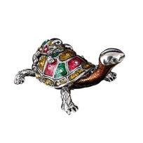 Elegant Turtles Enamel Jewelry Box With Multiple Layer Compartments For Rings Earrings And Small Accessories 1