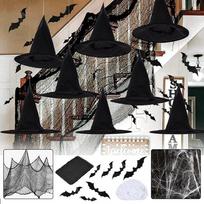 44pcs Party Decoration Scene Props Witch Hat Bat Themed Mix Decoration For Theme Party Decoration CHINA