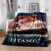 Filmo Titanikas Plakatas 3D Spausdintas Pledas, Minkštas Mesti Pledas Namams Miegamajam Lovai Sofai Piknikui Kelionei Biurui Poilsio Dangalas Vaikams 75x90cm gray