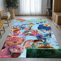 Cartoon Zootopia Judy Nick Living Room Non-Slip Area Rug Soft Carpet for Bedroom Kids Playroom Sofa,Home Decor Doormat Gift 40x60cm
