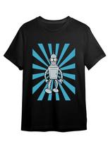 POSTER RETRO GIFT ART UK Streetwear Summer Short-sleev Tee Funny Tshirt KILL ALL HUMANS T SHIRT BENDER ROBOT BEER MOVIE TV TE... S įvairiaspalvis