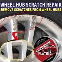 Universal Motorcycle Wheel Repair Paste 100g - Scratch and fade remover for aluminum and chrome rims, tire polish in black, whit 100ml