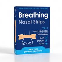 Anti-Snoring Nasal Patch: Enhanced Adhesion, Mouth Breathing Prevention, 44 Patches beige