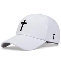 Unisex Cross Embroidery Snapback Baseball Caps Spring and Autumn Outdoor Adjustable Casual Hats Sunscreen Hat Adjustable balta