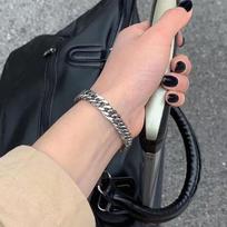 Titanium Steel Non-Fading Double-Woven Cuban Bracelet: Trendy and Versatile Hip-Hop Style for Boys