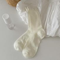 Ladies Spring and Summer Thin Bow Lovely Ballet Style White Tube Stack Socks 1 pair