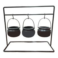Long-lasting Use Halloween Cauldron Decor Hanging Witch Pot Multiple Set Options 3