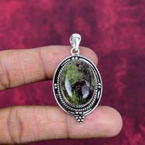 Dragon Bloodstone Pendant, 925 Sterling Silver Pendant Jewelry. Gift For Women Handmade Pendant Gemstone Jewelry 1.96 Inches