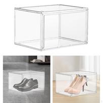 Batų laikymo dėžutė Dulkėms atsparus batų vitrina Sandalams, plokštapadžiams, sportbačiams Clear Style A white