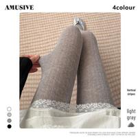 AMUSIVE Toe-Separating Pantyhose for Women, Sheer, Right-Angle Heel, Petite-Friendly, Extended Length, Slimming, Stay-Up, Seamless Design One Size (suitable for 175cm/150 jin)