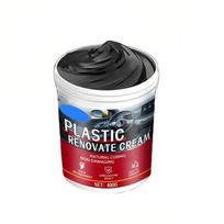 Car Plastic Restorer Polish Cream For Dashboard Tires Seats Scratch Removal Anti Aging Formula Long Lasting Shine 400g 1