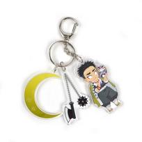 Kamado Tanjirou Kamado Nezuko Agatsuma Zenitsu Anime Figure Key Ring Acrylic Key Chain Pendant Gift white