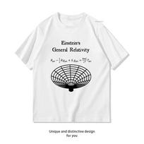 Vintage Einsteins General Relativity Equation Math Science Teacher Tshirt Women Unisex Casual cotton graphic t shirts tops tee M black