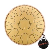 Hluru 15 natų plieninis liežuvinis būgnas 13 colių bakas C klavišu Glucophone Handpan Meditacija Joga balta