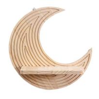 Moon Star Wall Shelf Wall Shelves Wall Boho Wooden Floating Mounted Plant Holder Moon