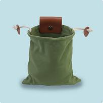 Canvas Forage Bag Portable Fruit Picking Hands Foraging Pouch for Camping Green