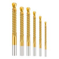 6Pcs 3/4/5/6/6.5/8MM Cobalt Twist Drill Bits Heavy Duty Round Shank Stainless Steel Hard Metal Aluminum Plastic Cutting Drill Bits Woodworking Tools 1 Set
