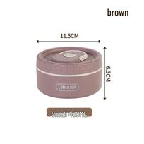 Round Multi-layer Stainless Steel Insulated Bento Box with Lid - Microwaveable Lunch Container for Office and Students. red