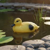 Realistiškas ančių masalas Labai detalus Medžioklės 3D dizainas Plūduriuojantis mallardas Medžiotojams Žalias Yellow Little Duck