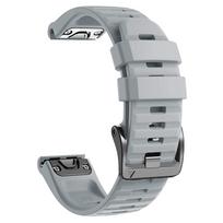 26mm 22mm greito tvirtinimo laikrodžio apyrankė skirta Garmin Fenix 8 E 7X 6X 6X Pro 5X Silikoninė Easyfit riešo juosta skirta Garmin Fenix 7 6 Pro 5 Plus QuickFit 22mm pilka spalva
