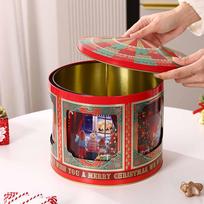 Christmas Music Box Storage Candy Organizer Decorative Ornament with Christmas House