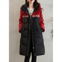 New Cotton-padded Jacket Women's Winter Long Korean Loose Coat Padded Cotton-padded Jacket with Foreign Style. S