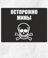 Caution Mines  Humor Metal Sign 20x30cm, Funny Warning Wall Decor 30