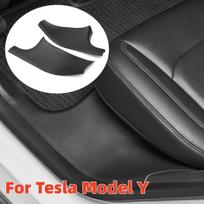 Pair Rear Door Sill Guards For Tesla Model Y ABS Inner Protector Plate Cover Trim Car Anti-Dirty Bumper Welcome Pedal Kick Pad CHINA