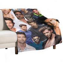 Hrithik Roshan nuotraukų koliažas Mesti pledai Polariniai Sofos Retro Antklodės 30x40in