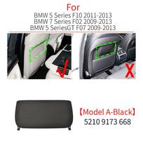 For BMW F10 F10 F06 F07 F02 Car Seat Back Panel Leather Backrest Storage Pocket Cover Accessory For BMW 5 6 7 Series 520 630 740 Model A Black