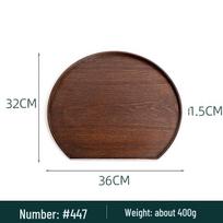 Abay Elm Wood Half-Moon Serving Tray