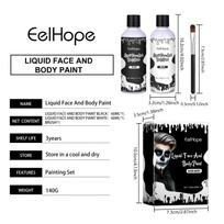 Halloween Party Fast-Drying Face Paint Liquid, Colorful Makeup Foundation for Cosplay, Clown & Costume Makeup 153.16g