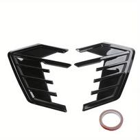 2PCS Universal Car Vent Decals, 3D Fender Side Air Intake Vent Cover Trim Sticker, Hood Scoop Decoration for Most Vehicles