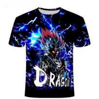 2026 Summer Dragon Ball Retro Fitness T-shirt Oversized 3D Printed Short-sleeved Unisex Children's Sports Shirt 110