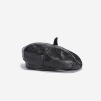 Retro Solid Color PU Leather Beret Hat For Women Lady Elegant French Octagonal Artist Painter Cap Spring Autumn Plain Bonnet juoda