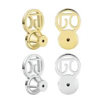 Pack of 4 Earring Backs Locking Replacements Oval Locking Earring Part Earring Plugs for Extended Comfort and Support balto aukso spalvos