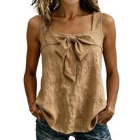 Ladies' Casual Square Neck Sleeveless Vest Top M