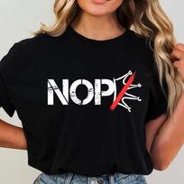 Nope No Kings in America Shirt | Anti-Trump Anti-MAGA Protest Graphic Tee Unisex T-Shirt M
