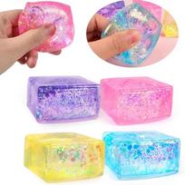 Glitter Ice Cube Squishy Toy, Malt Sugar Gel Slow Rise Stress Relief Cube for Anxiety United States
