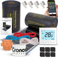 Zestaw Folia Grzewcza Ir Cronos Graphene 220W/M2 50Cm - 4M2 + Termostat Ac605H-Wifi Biały