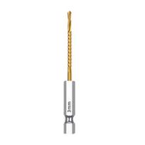 Titanium Coated HSS Twist Drill Bits, 3-10mm Serrated Side Cutting Drill Bit, Hex Shank Serrated Cutting Drill Bits, Drill Bit Woodworking Tools, 3mm