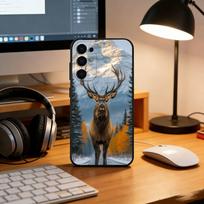 Deer hunting camo Phone Case For Samsung S25,S24,S21,S22,S23,S30,Ultra,S20,Plus,Fe,Lite,Note,10,Black Cover Samsung S24fe gray