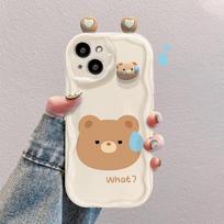 Cute 3D Bear Rabbit Ugly Frog Eyes Ears Phone Case For Realme C55 C67 C35 C33 C21Y C25Y C30 C30S C21 C15 8 12 Pro Plus 5G Cover Realme 12 5G