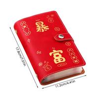 50 sheets Money Saving Binder Large Capacity Saving Money Planner 2025 Multiple Compartments Cash Storage Bag For Workplace Home raudona