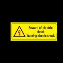 Caution Electric Shock Warning Sign