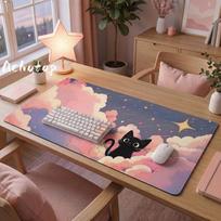 XXL Mousepad Pink Kawaii Cat Gamer x Desktops Mat Gaming Keyboard  Mouse Pad Grande 800x300x2mm