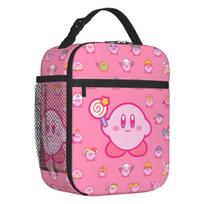 Individualus žvaigždžių Kirbis izoliuotas pietų krepšys darbui, mokyklai, manga, nepralaidus, terminis aušintuvas, Bento dėžutė, unisex One Size pink